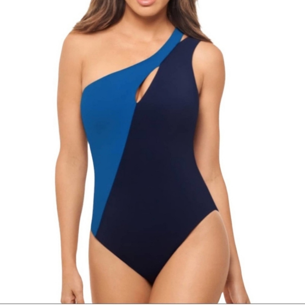 NWOT Amoressa Miraclesuit One Shoulder One Piece Swimsuit